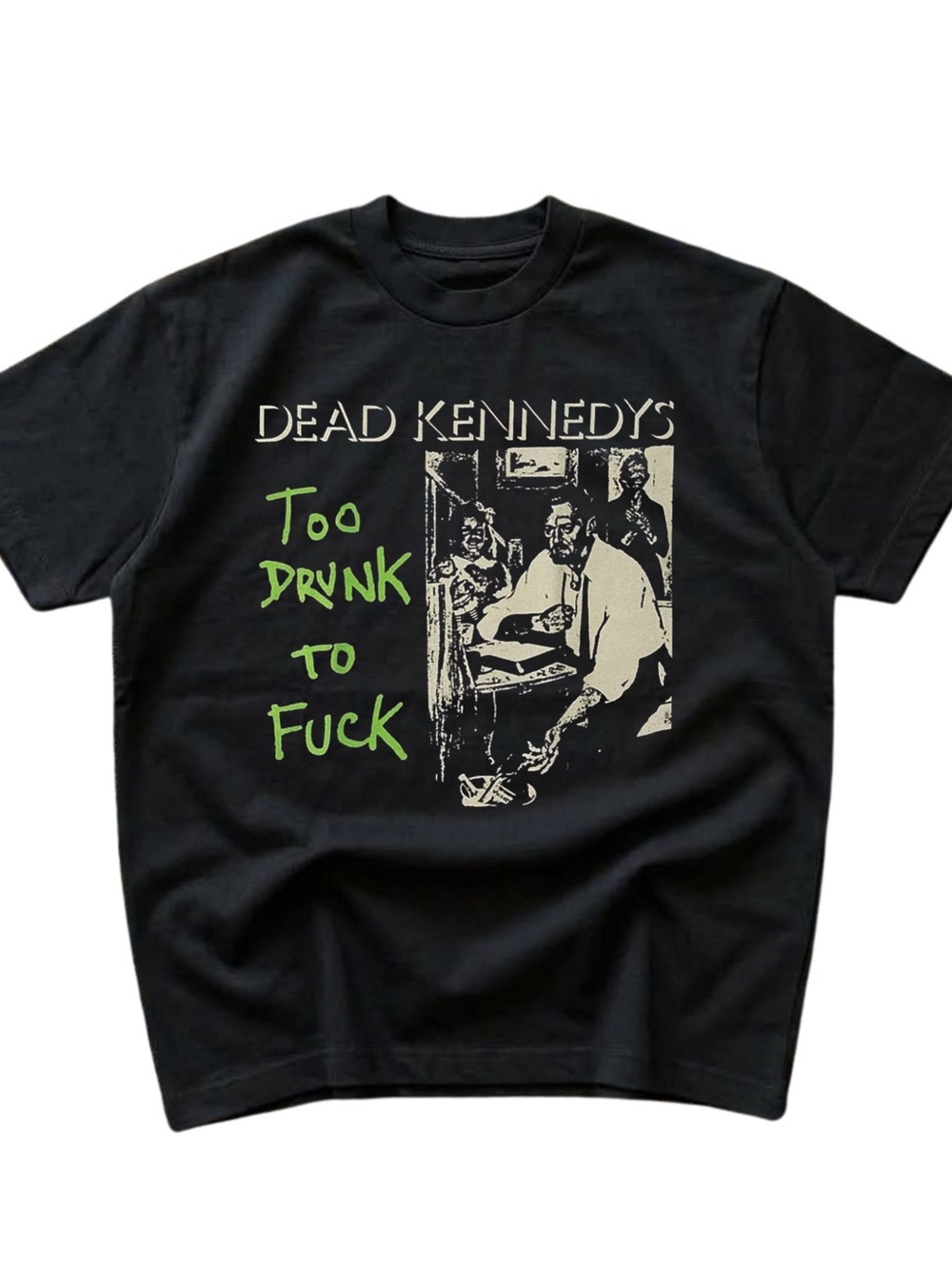 Gildan Black Dead Kennedys Graphic Tee with Green Accent, Gift For Her, For Him